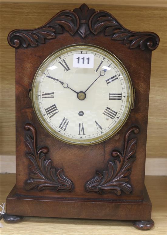 A William IV mahogany bracket timepiece